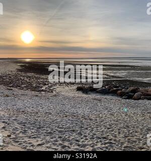 Dezember auf Chapin Strand, Dennis, Cape Cod, Massachusetts, Vereinigte Staaten von Amerika Stockfoto