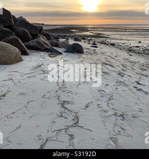 Dezember auf Chapin Strand, Dennis, Cape Cod, Massachusetts, Vereinigte Staaten von Amerika Stockfoto