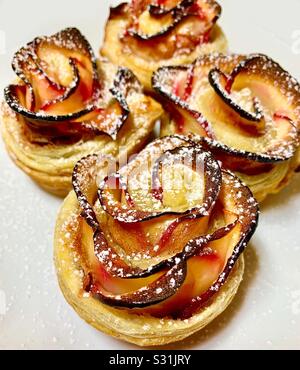 Apfel Rose Tarts Stockfoto