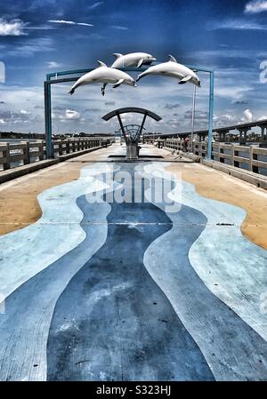 Vilano Beach Pier, St. Augustine, Florida Stockfoto