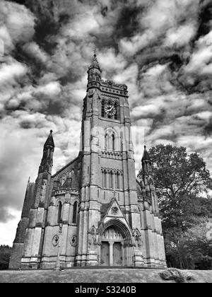 Kirche im Morgenlicht. Moffat, Schottland, Großbritannien Stockfoto