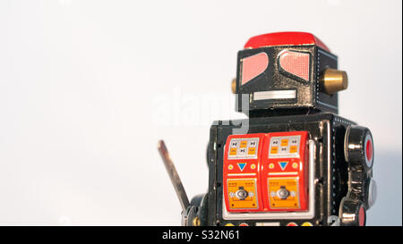 Vintage Roboter Wind-Up Spielzeug Sammlerstück Stockfoto