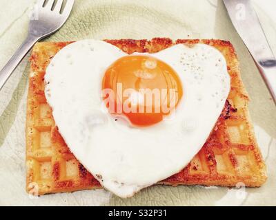 Valentinstag Frühstück Stockfoto
