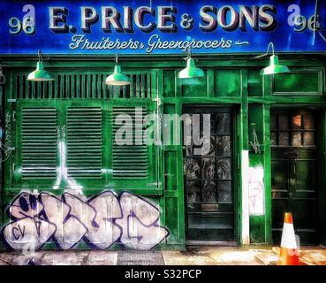 E. Price & Sons, Fruiters, Greengrocers, Golborne Road, Notting Hill, London Stockfoto