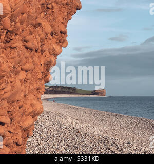 Die triassischen Klippen von Budleigh Salterton Stockfoto