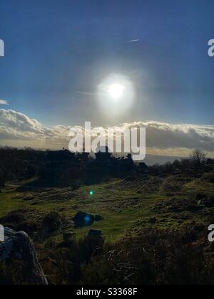 Brimham Rocks, National Trust Hotel in der Nähe von Harrogate, Yorkshire Stockfoto