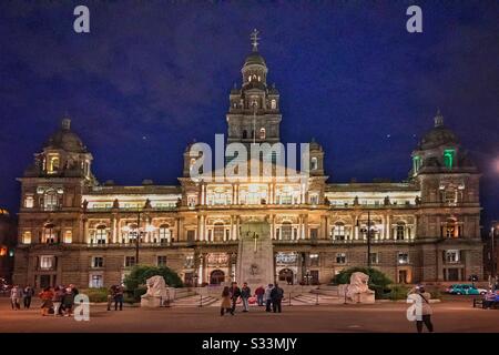 Glasgow City Chambers auf dem George Square, Glasgow, Schottland. Stockfoto