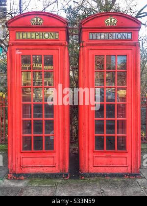 Londoner Telefonzellen Stockfoto