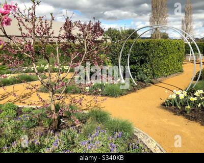 Sunset Test Gardens at Cornerstone Sonoma in Sonoma, Kalifornien, USA. Stockfoto