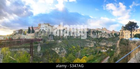 Panoramablick. Cuenca, Spanien. Stockfoto