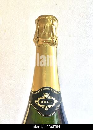 Brut Cava Flasche Stockfoto