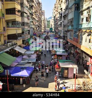 Der Damenmarkt, Fa Yuen Street, Mong Kok, Kowloon, Hongkong Stockfoto