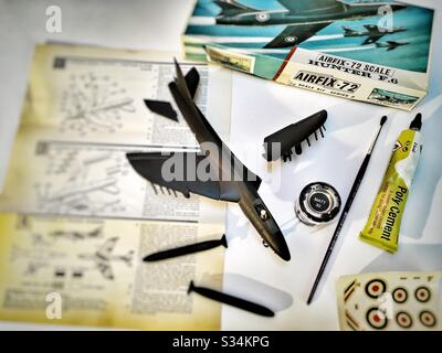 Vintage Airfix Kunststoff-Modellkit Stockfoto