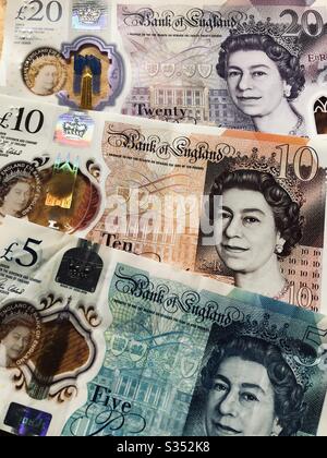 Britische Banknoten Stockfoto