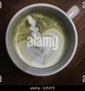 Matcha latte Stockfoto
