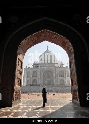 Das schöne und majestätische Taj Mahal Stockfoto