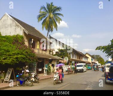 Sakkaline Straße, Altstadt, Luang Prabang, Laos Stockfoto