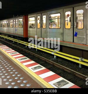 U-Bahn - Brüssel, Belgien. Stockfoto