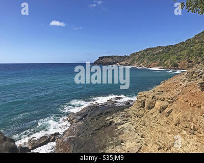 Antigua Küste von der Fort Berkeley Halbinsel in Antigua und Barbuda, Karibik, kleine Antillen, Westindien. Stockfoto