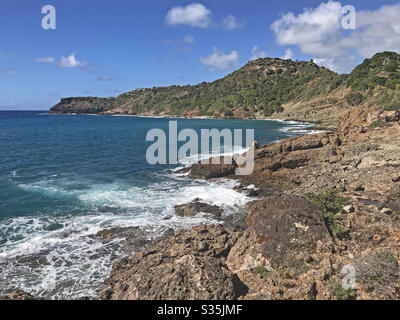 Antigua Küste von der Fort Berkeley Halbinsel in Antigua und Barbuda, Karibik, kleine Antillen, Westindien. Stockfoto