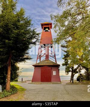 Historischer Glockenturm in Port Townsend, Washington. USA. Stockfoto