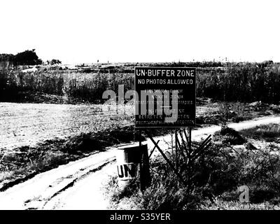 UN-Pufferzone. Zypern Stockfoto