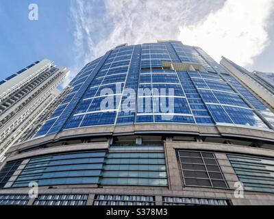 Das moderne Larvato Wohngebäude auf der Insel AP Lei Chau in Hongkong. Stockfoto