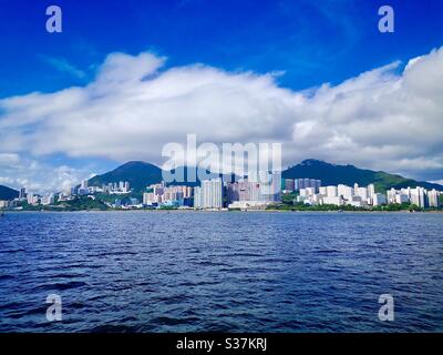 Ein Blick auf den südlichen Bezirk Hongkongs. Stockfoto