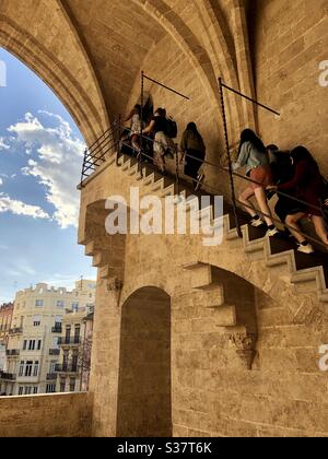 Torres de Serranos/Quart und Serranos Türme in Valencia, Spanien Stockfoto