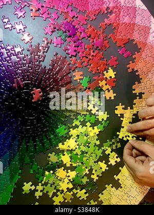 Abschluss eines großen Puzzle Stockfoto