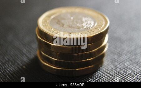 Makrofotografie – Münzen Stockfoto