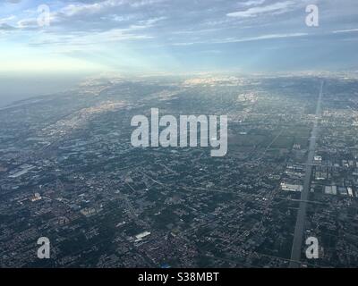 Luftbild von Shanghai, China. Stockfoto