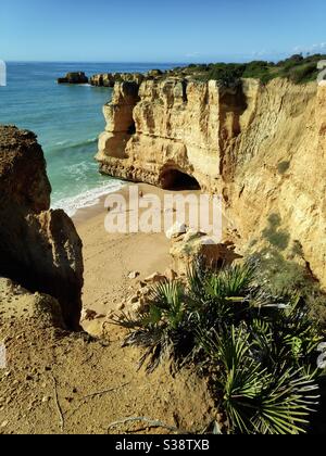 Praia da Coelha an der Algarve, Portugal Stockfoto