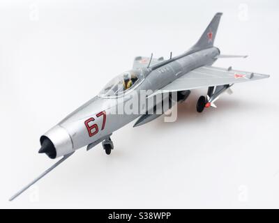 Frog Mig 21 ‘Fishbed’ Modellflugzeug im Maßstab 1:1/72 Stockfoto