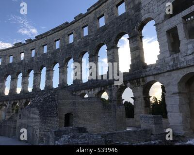 Römische Arena in Pula, Kroatien Stockfoto