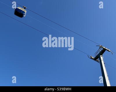 Seilbahnfahrt auf der Great Orme in Llandudno. August 2020 Stockfoto