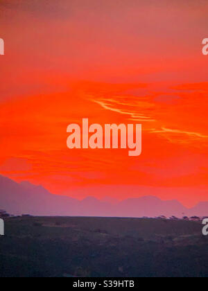 Atemberaubender Sonnenuntergang im Westkap, Südafrika Stockfoto