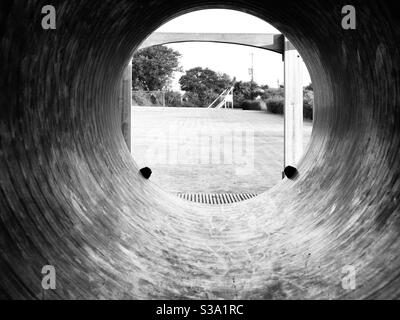 Das Licht am Ende des Tunnels Stockfoto