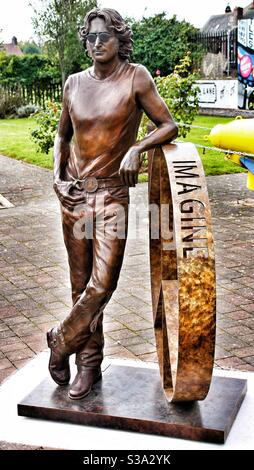 John Lennon Friedensstatue Stockfoto