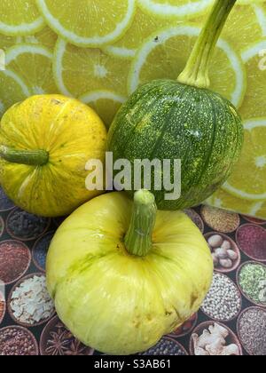 Three Squash und mehr. Stockfoto