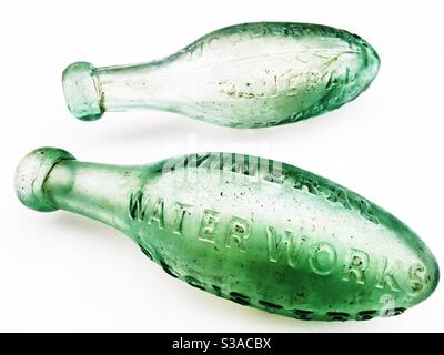 Antike Mineralwasserflasche Stockfoto