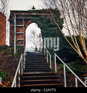 North Portland Street Arch in Rottenrow Gardens, Glasgow, Schottland. Stockfoto