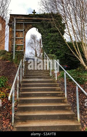 North Portland Street Arch in Rottenrow Gardens, Glasgow, Schottland. Stockfoto