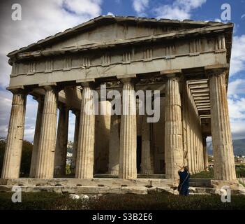 Hephaestus Tempel in Athen Stockfoto