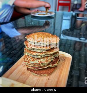 Gesunde Haferflocken Bananenmuffins Stockfoto