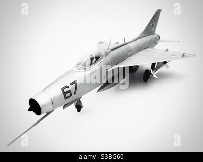 Mig 21 Modellflugzeug im Maßstab 1:1/72 Stockfoto