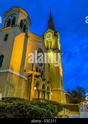 St. John Evangelisch-Lutherische Kirche, Forest Park, Illinois. Stockfoto