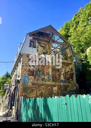 la fresque du Petit-champlain, Quebec, Kanada Stockfoto