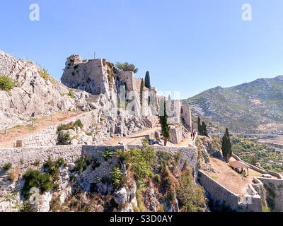 Festung Klis, Kroatien. Drehort für Game of Thrones. Stockfoto