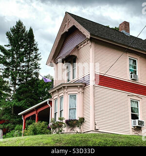 Ein Haus in Lissabon, Grafton County, New Hampshire, USA Stockfoto